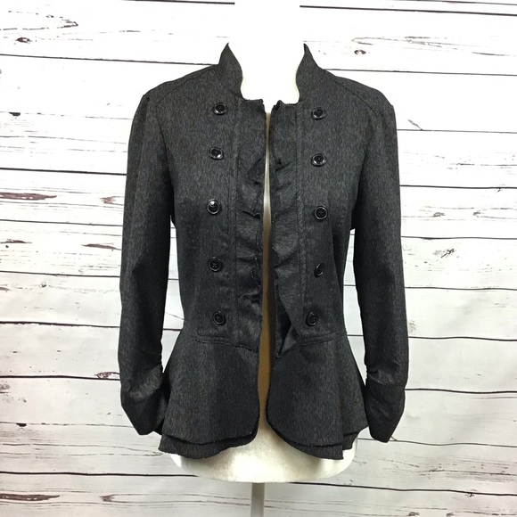 Maurices Jackets & Blazers - Maurices | Ruffle Fitted Crop Blazer Jacket M
